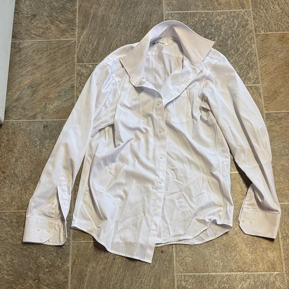 Elegant White Men's Dress Shirt